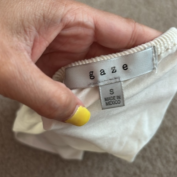 Gaze White Fitted Crop Camisole size small - Picture 3 of 6